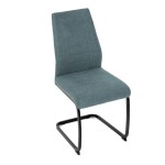 Jídelní židle, zelená, hladká látka, DCL-438 GRN2