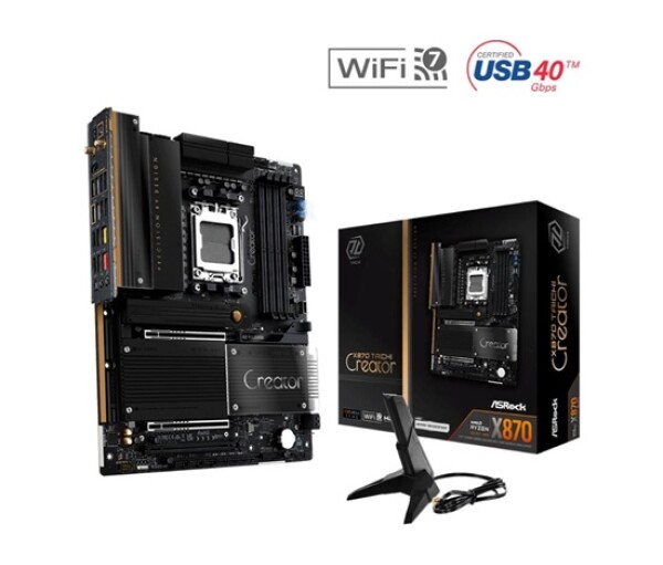 ASRock MB Sc AM5 X870 TAICHI Creator, AMD X870, 4xDDR5, 1xHDMI, 2xUSB4, WI-FI, ATX EDF_1883086