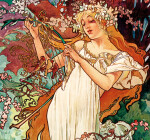 Nástěnný kalendář 2027 vázankový Helma Alfons Mucha