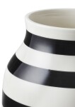 KÄHLER Váza Omaggio Black 21 cm, černá barva, keramika