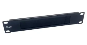 Equip 10" / Průchozí panel s kartáčem / 1U / ocel / černá (327532)