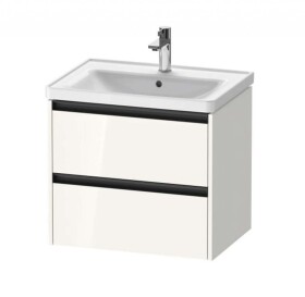 DURAVIT - Ketho.2 Umyvadlová skříňka 55x63x46 cm, 2 zásuvky, lesklá bílá K25282022220000