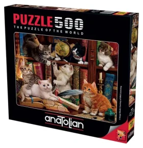 ANATOLIAN Puzzle Kočičky v knihovně