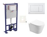 Cenově zvýhodněný závěsný WC set SAT do lehkých stěn / předstěnová montáž + WC SAT Infinitio SIKOSSIN20 SIKOSSIN20
