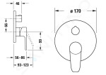 DURAVIT - B.1 Vanová baterie pod omítku, pro 2 spotřebiče, chrom B15210012010