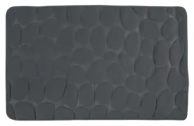 MSV PEBBLES tmavě šedá / Koupelnová předložka / 50 x 80 cm / polyester, PU pěna / protiskluzová
