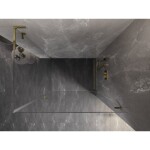 MEXEN/S - Lunar-B L sprchový kout dveře křídlové pravá 95 x 90, transparent, zlato 832L-095-090-50-00-P