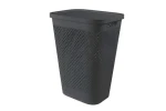 Curver Pure tmavě šedý / Koš na prádlo s víkem / 55 l / Recyklovaný plast (263505)