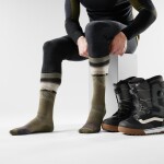 Unisex merino snowboardové ponožky SMARTWOOL Snowboard Targeted Cushion Mountain Sunr, Winter Moss velikost: 38-41 (M)