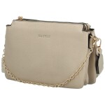 Stylová dámská koženková crossbody kabelka Ebbas, béžová