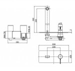 PAFFONI - Rock Umyvadlová baterie pod omítku s tělesem, chrom RO106CR