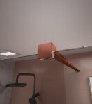 Erga Paris, stabilizační vzpěra pro sprchové zástěny o tloušťce skla 8mm, délka max. 100% 150cm, růžové zlato matná, ERG-V02-PARIS-BAR-RG