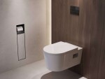 HANSGROHE - XtraStoris Rock Podomítkový držák toaletního papíru s WC štětkou, s dvířky, matná černá 56062670