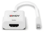 Lindy Mini DisplayPort na HDMI bílá / Adaptér / 4K 60Hz / 3840x2160 / HDCP 2.2 (41069)