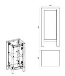 COMAD - Dolní skříňka 40cm 1 dvířka CLASSIC OAK 5907611647646