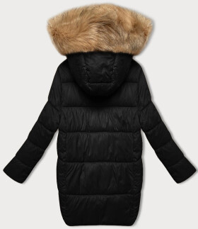 Černá dámská zimní bunda s ozdobnými kapsami J Style (5M3257-392) odstíny černé L (40)