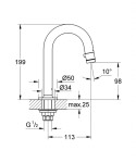 GROHE - Universal Umyvadlový ventil, supersteel 20201DC0