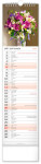Nástěnný kalendář vázankový/kravata 2026 NOTIQUE - Květiny - Kvety, 12 x 48 cm