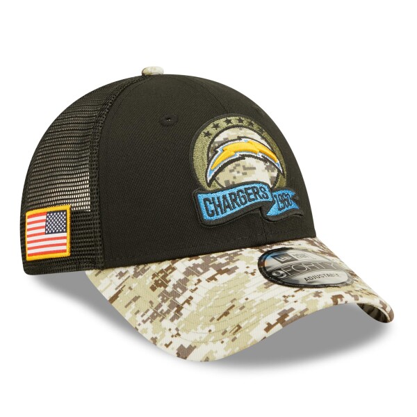 New Era Pánská kšiltovka Los Angeles Chargers NFL 2022 On-Field Salute to Service 9FORTY