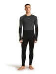 ICEBREAKER Mens 200 Oasis+ LS Crewe, Black/Jet Hthr/Undyed/Cb (vzorek) velikost: M