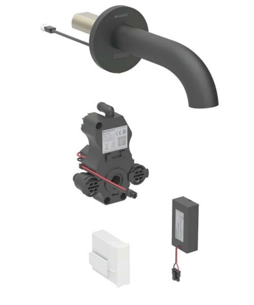 GEBERIT - Piave Elektronická umyvadlová baterie pod omítku, bateriové napájení, easy to clean, matná černá 116.264.14.1