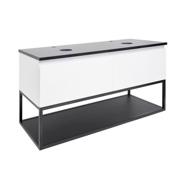 Koupelnová skříňka s krycí deskou SAT B-Way 119x30x45 cm bílá lesk BWAY120WTKF BWAY120WTKF