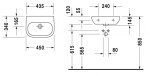DURAVIT - D-Code Umývátko 45x36 cm, bez otvoru pro baterii, alpská bílá 07074500702