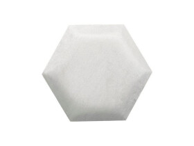 Čalouněný nástěnný panel Riwiera, Hexagon 6×15 cm (světle béžová, kód barvy 21)