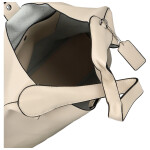Trendy dámská koženková kabelka na rameno Karix, krémová