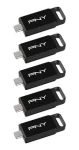 PNY Elite 64GB černá / Flash disk / USB-C 3.2 Gen 1 / 5 ks (P-FD64GX5ELC-EF)