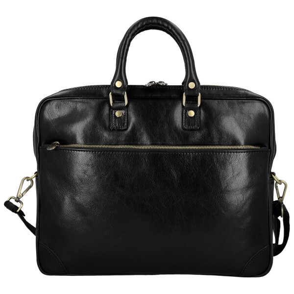Luxusní kožená business taška Benedikt, černá