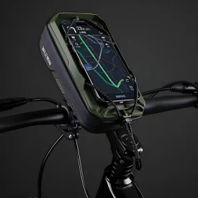 WILDMAN GX330 zelená / Pouzdro pro mobilní telefon na řídítka / cca 1 l / voděodolné (GX330)