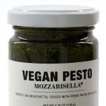 Nicolas Vahé Veganské bazalkové pesto s rýžovou mozzarisellou 135 g, zelená barva, sklo