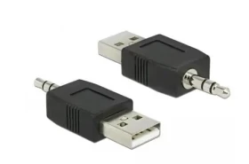 Delock adaptér USB-A samec - Jack 3,5mm samec pro iPod Shuffle / Adaptér / černý (66069)