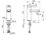 HANSA - Loft Páková umyvadlová baterie, chrom 57532203