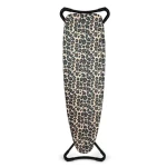 Rolser K-Surf Black Tube leopardí vzor / Žehlicí prkno / 130 x 37 cm / výška 58-96 cm