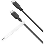 YENKEE YCU C115 BK SILIC Kabel USB-C (M) - USB-C (M) 1.5m černá / 60W (8590669356973)