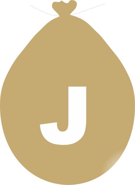 Balónek písmeno J zlaté balonky.cz Balónek písmeno J zlaté balonky.cz