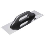 Hladítko nerezové, 380 x 130 mm, dřevěná rukojeť, hladké, STALCO PERFECT