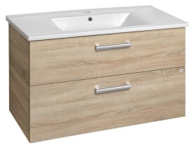 Aqualine VEGA umyvadlová skříňka 97x60x43,8 cm, 2xzásuvka, dub platin