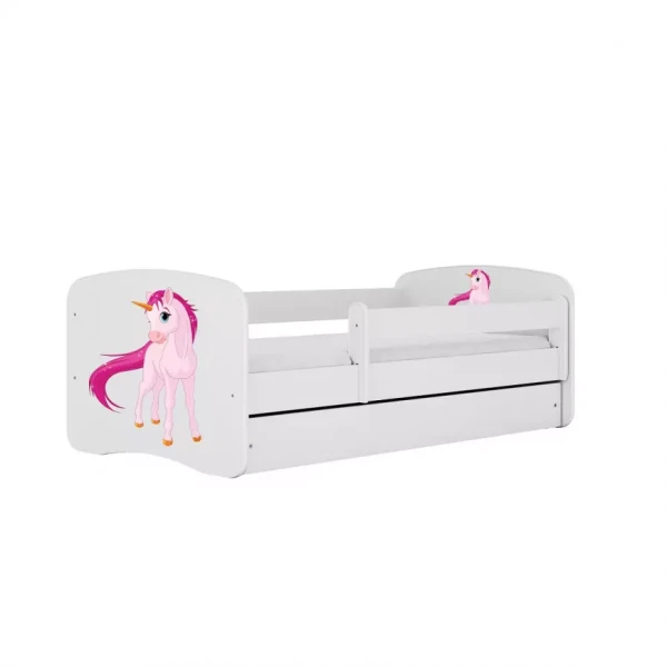 Dětská postel Babydreams+M bílá 70x140 Jednorožec