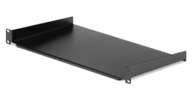 StarTech 1U serverová police černá / Police / Ocel / Nosnost 20 kg / 482,6 x 254 x 44,5 mm (CABSHELF1U10)