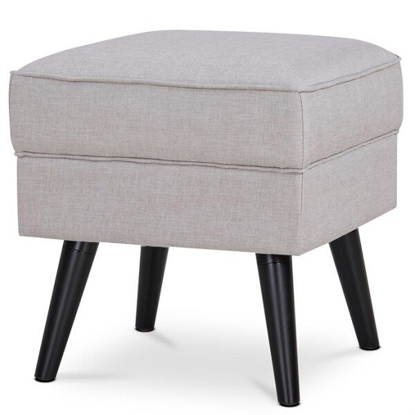 Taburet, krémová látka, nohy buk