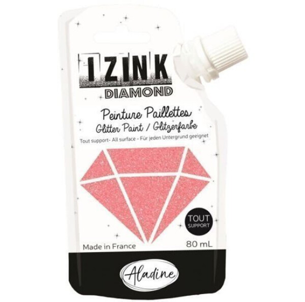 Diamantová barva IZINK Diamond - korálová, 80 ml