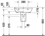 DURAVIT - DuraStyle Polosloup, bílá 0858300000