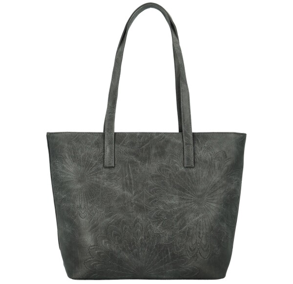 Trendy dámská koženková kabelka na rameno Serafina, tmavě šedá