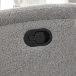 Relaxační křeslo, manuální ovládání, světle šedá látka