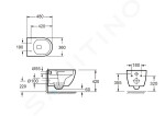 Kielle Závěsné kompaktní WC se sedátkem SoftClose, Vortex Rimless, bílá 30102002