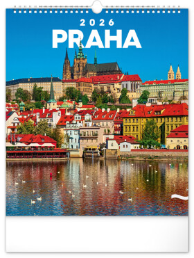 Nástěnný kalendář 2026 NOTIQUE - Praha, 30 x 34 cm