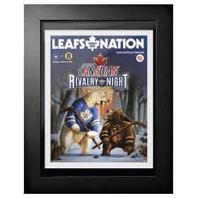 Mustang Obraz v rámu Toronto Maple Leafs NHL Memorabilia 2010 Toronto vs Boston Rivalry Night Program Cover